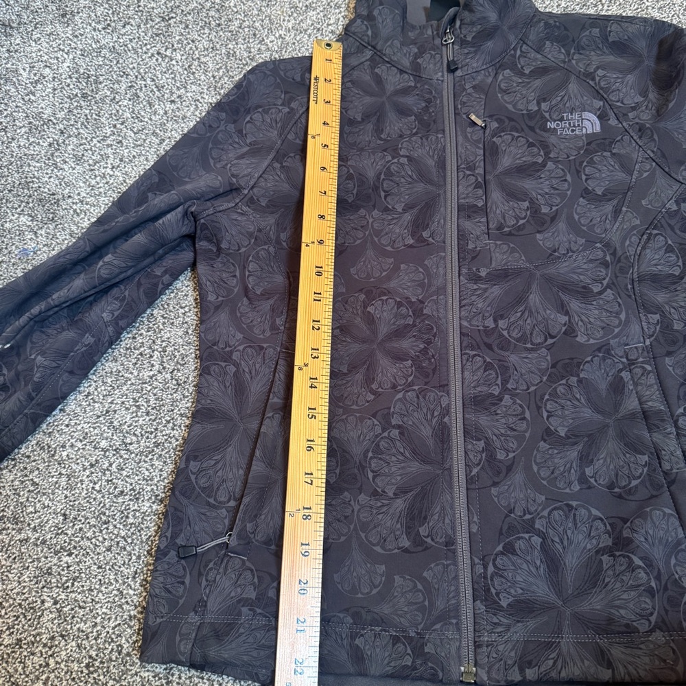 The North Face Apex Bionic Jacket Black Gray Full Zip Soft Shell Jacket Womans M - Picture 7 of 12